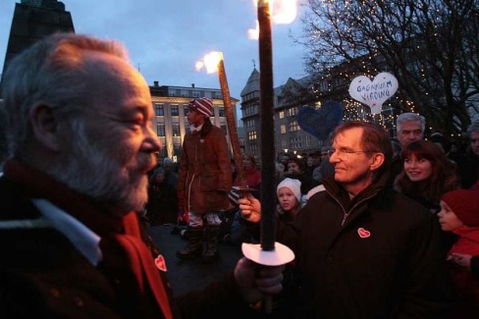 Hilmar Örn Hilmarsson, allsherjargoði, og Karl Sigurbjörnsson, biskup Íslands, voru meðal þátttakenda.