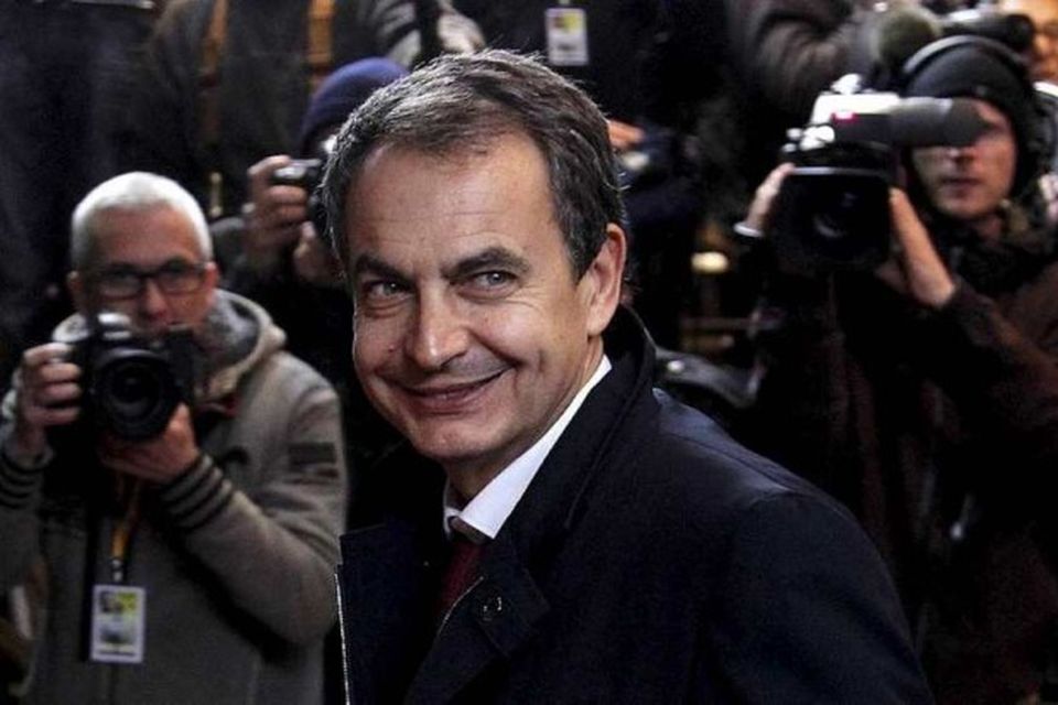 Spain's outgoing Prime Minister Jose Luis Rodriguez Zapatero arrives at an European Union summit in …