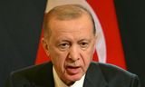 Recep Tayyip Erdogan Tyrklandsforseti á blaðamannafundi í Róm á Ítalíu í apríl.