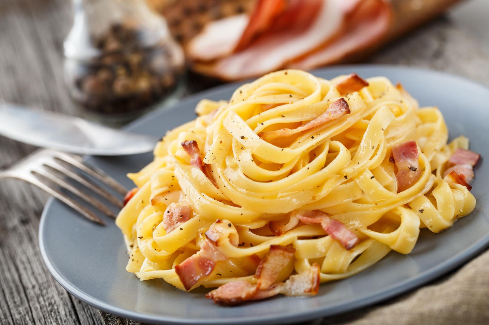 Pasta carbonara sem klikkar ekki