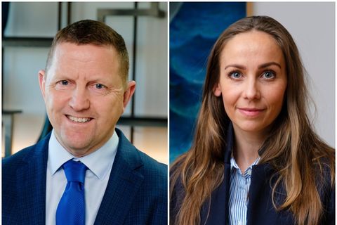 Gunnþór Ingvason formaður SFS og Heiðrún Lind Marteinsdóttir framkvæmdastjóri SFS.