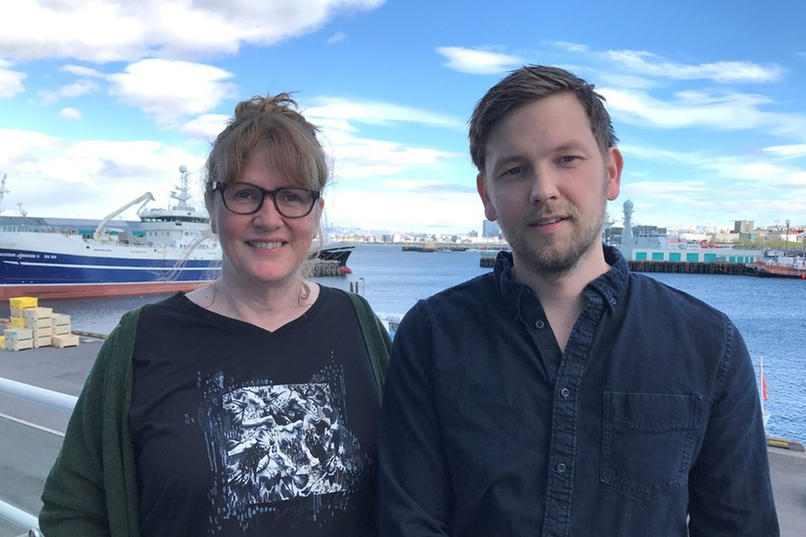 Davíð Freyr Jónsson, framkvæmdastjóri Aurora Seafood ehf., og Anna Margrét …