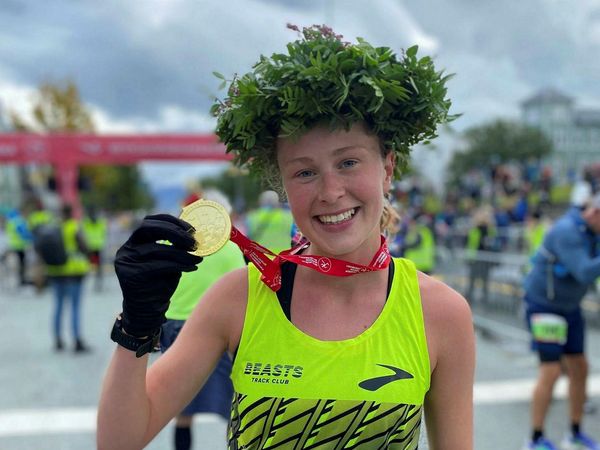 Andrea Kolbeinsdóttir was the first woman to cross the finish line for the fifth year in a row.