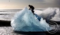 Ísjaki á Jökulsárlóni á Breiðamerkursandi