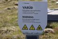 Radarmælingar 10 metra fjarlægð og varað við því að horfa beint í tækið.