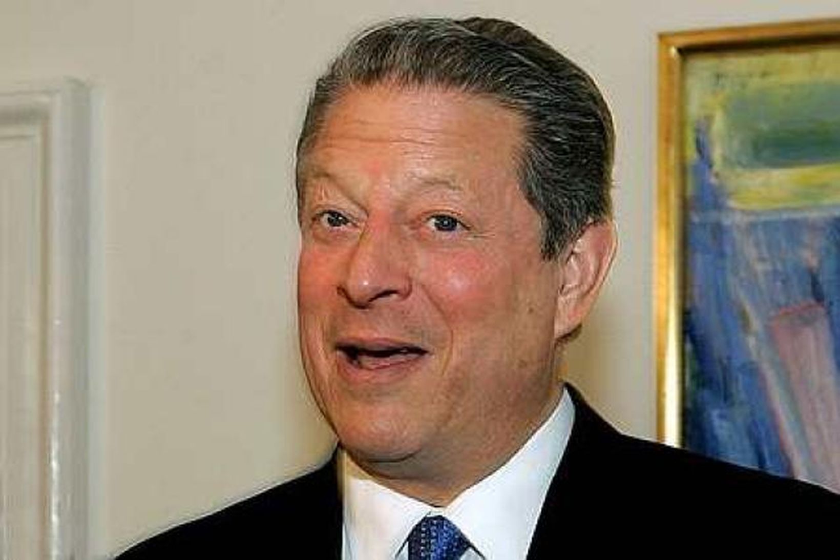 Al Gore á Bessastöðum í kvöld.