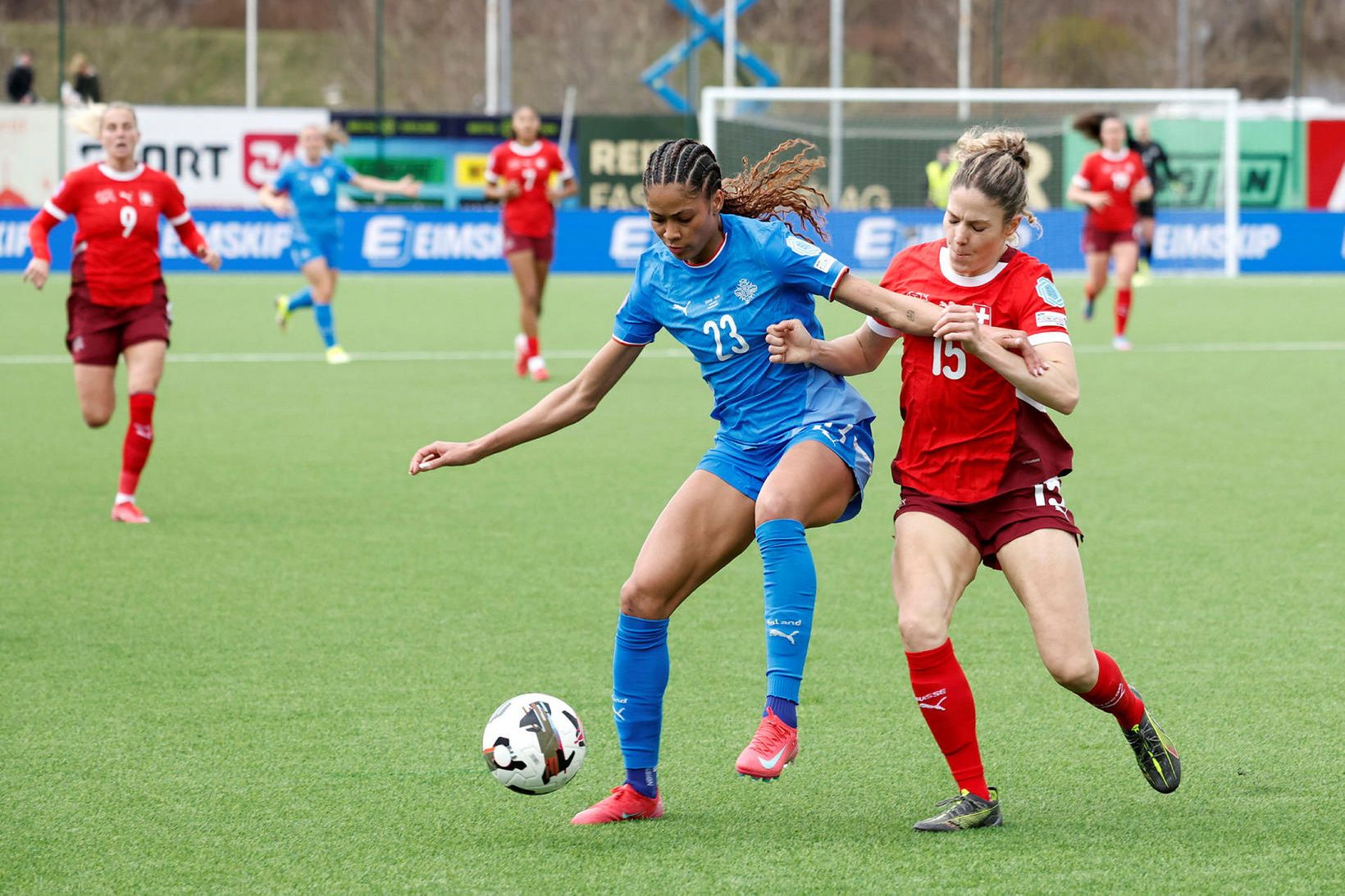 Sveindís Jane Jónsdóttir þakkaði fyrir sig með stæl.