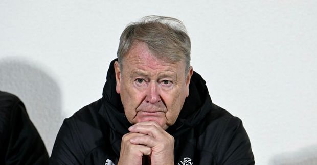 Åge Hareide var ekki viðstaddur dráttinn í dag.