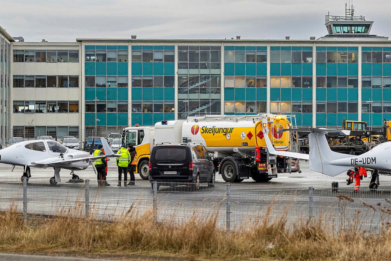 Ferjuflugvélarnar á Reykjavíkurflugvelli.