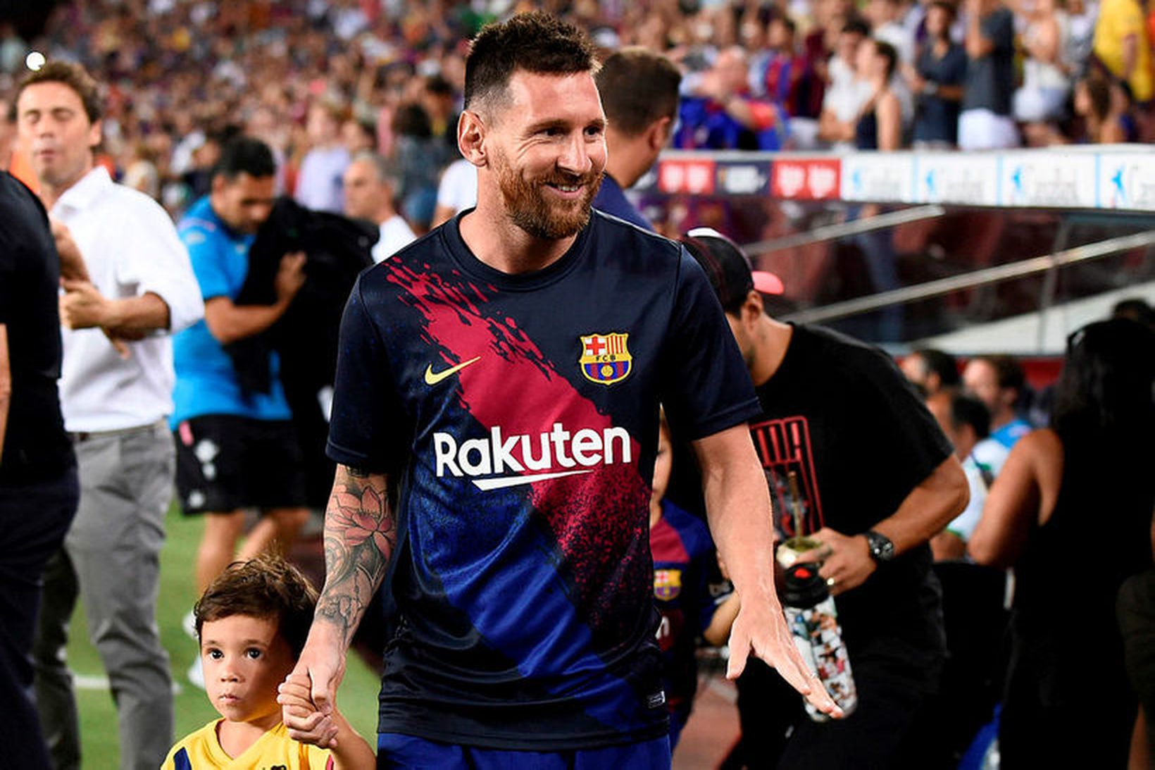 Lionel Messi er frá keppni vegna meiðsla.