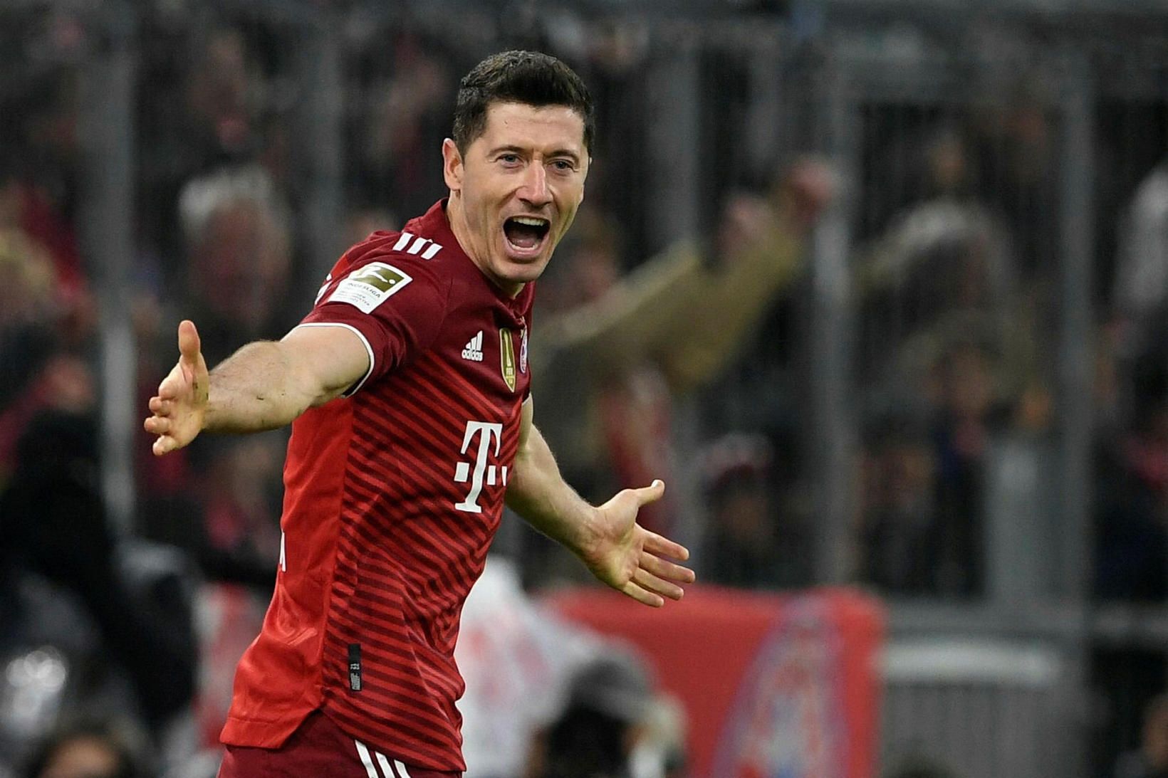 Robert Lewandowski var enn og aftur á skotskónum í dag.