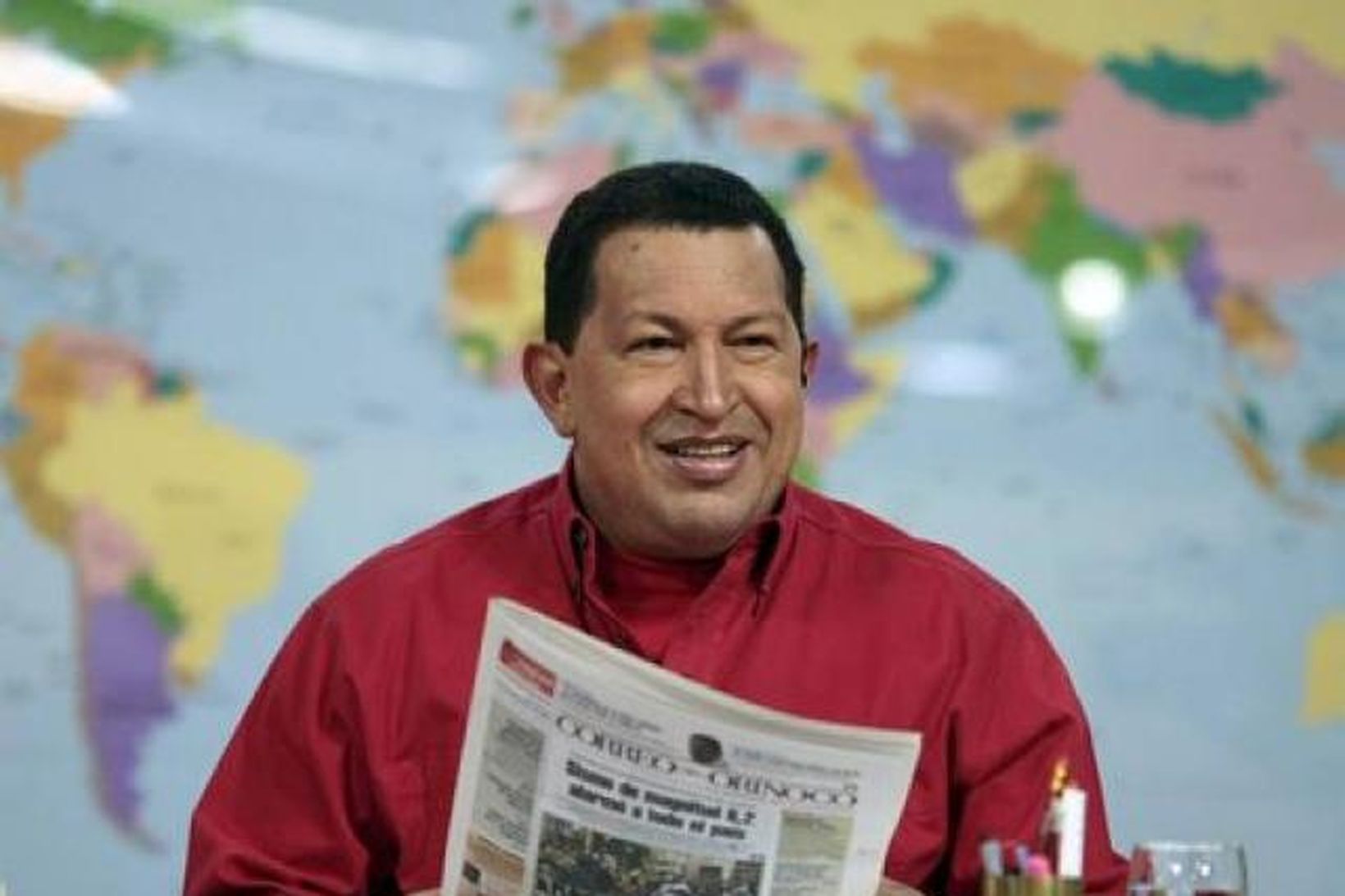 Hugo Chavez forseti Venesúela í vikulegum sjónvarpsþætti sínum 