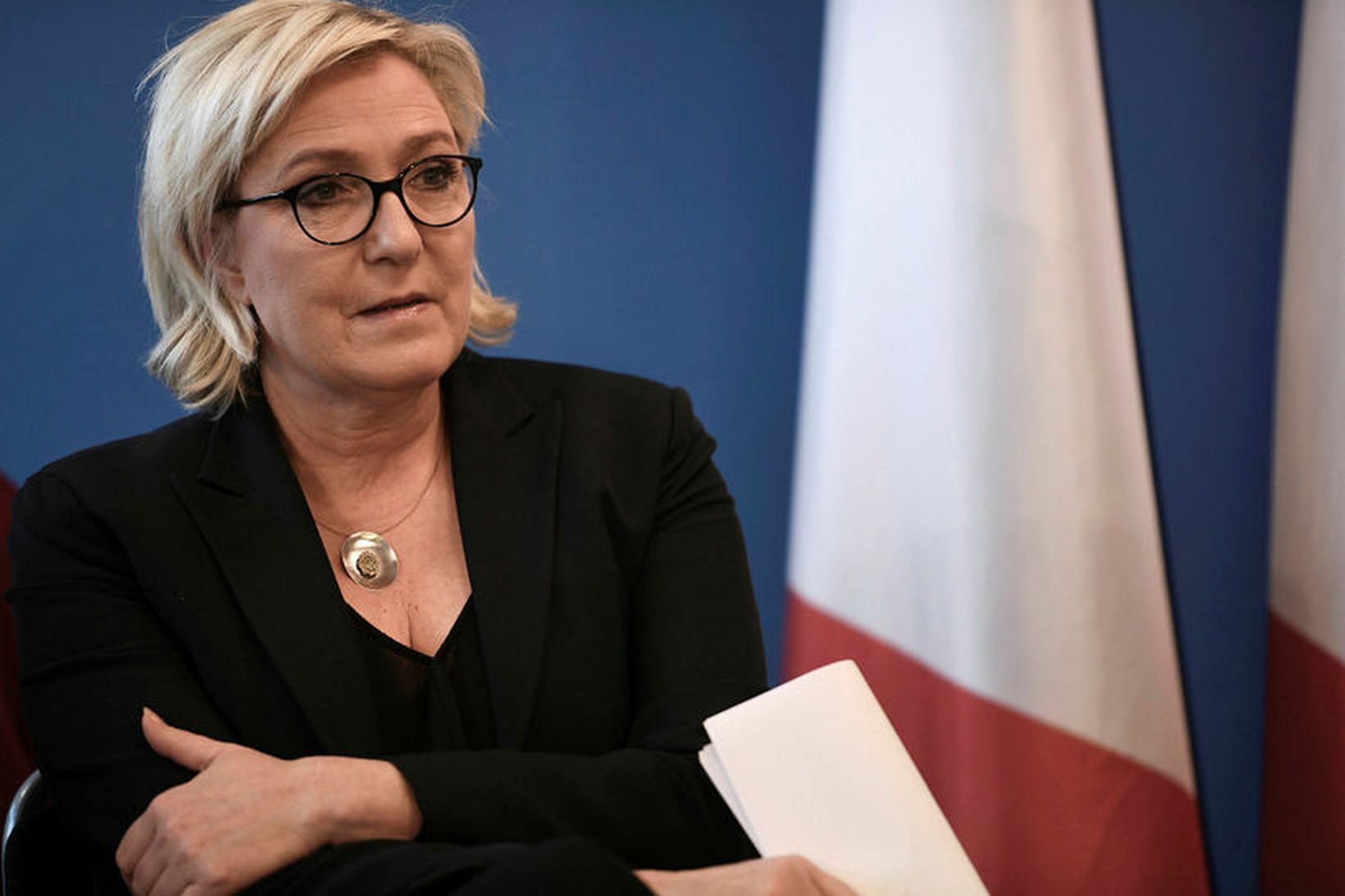 Marine Le Pen formaður frönsku Þjóðfylkingarinnar. Flokkurinn hefur nú verið …