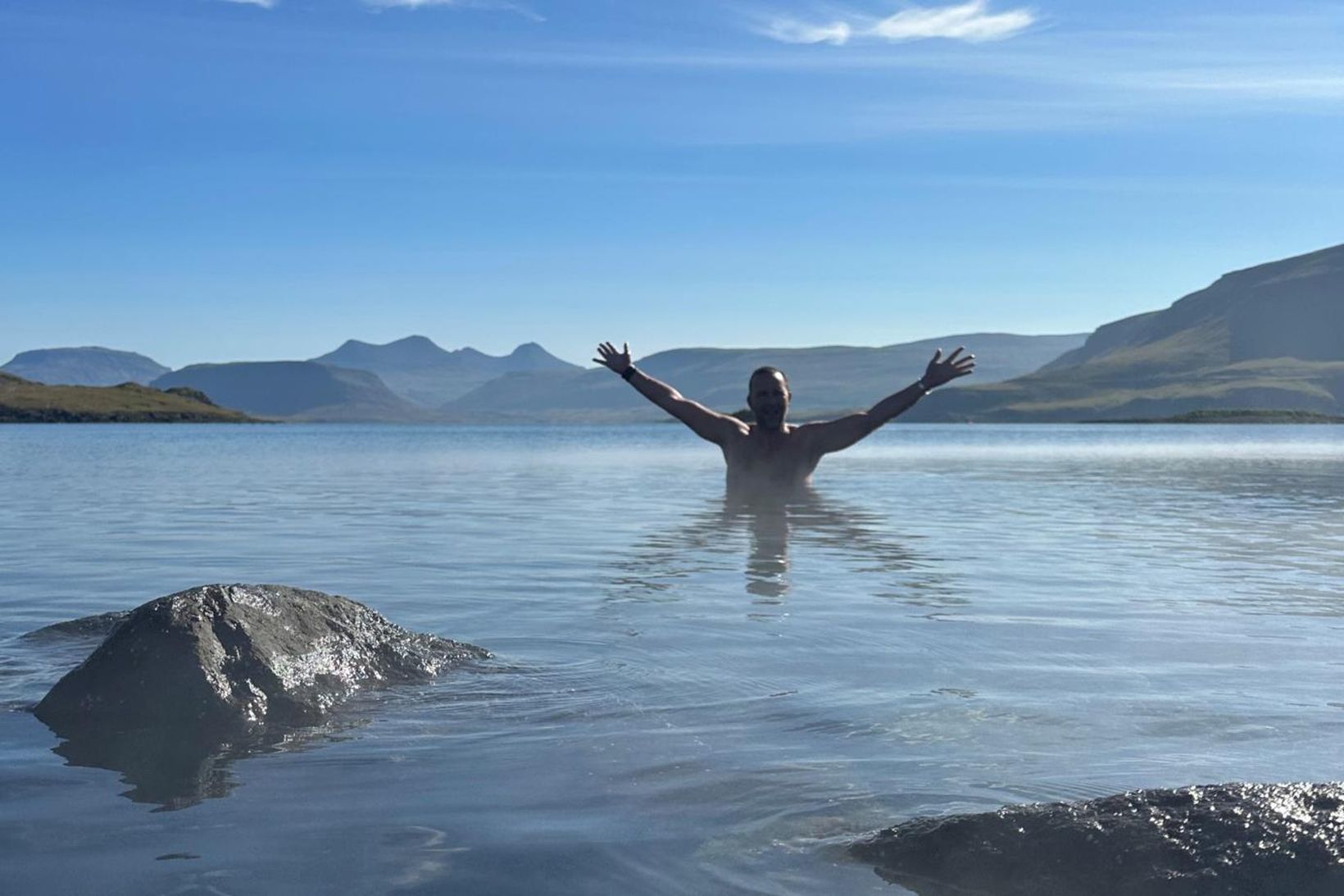 Skúli Mogensen rekur sjóböðin í Hvammsvík og sækir sjóinn sjálfur.