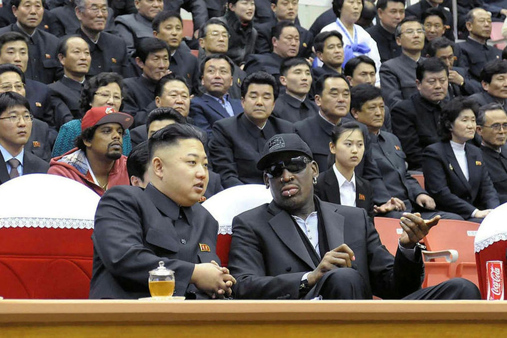 Þeir Dennis Rodman og Kim Jong-un eru miklir mátar.