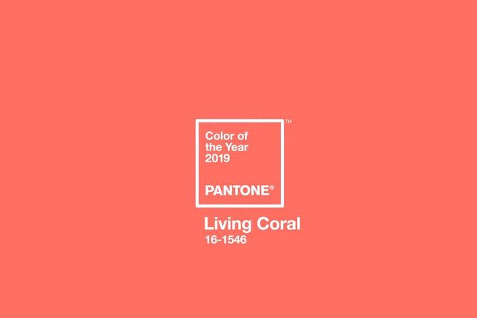 Pantone valdi litinn „Living Coral“ sem lit ársins 2019.