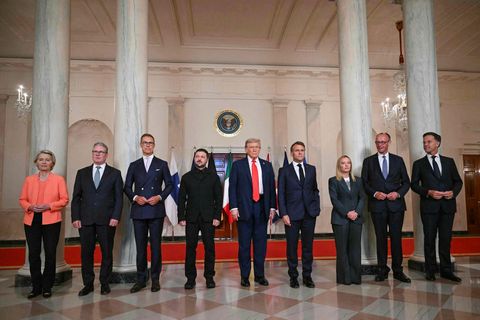 Ursula von der Leyen, forseti framkvæmdastjórnar ESB, Keir Starmer forsætisráðherra Bretlands, Alexander Stubb, forseti Finnlands, …