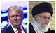 Trump og Ali Khamenei, æðstiklerkur Írans.