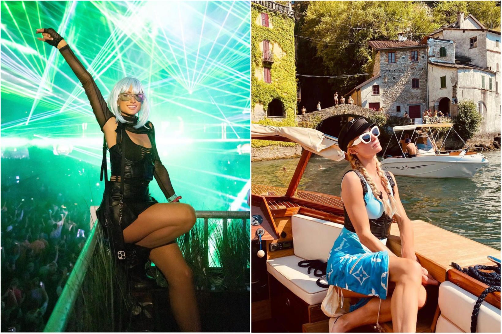 Paris Hilton var plötusnúður á tónlistarhátíðinni Tomorrowland í Belgíu.