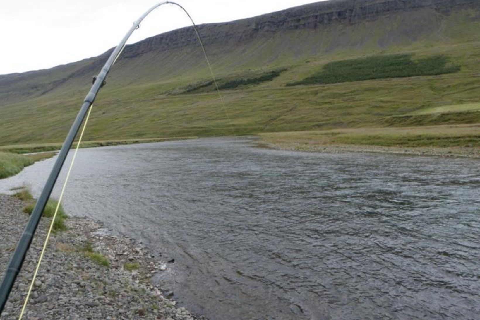 Myndin er frá Gilárós í Vatnsdalsá síðasta sumar þar sem …