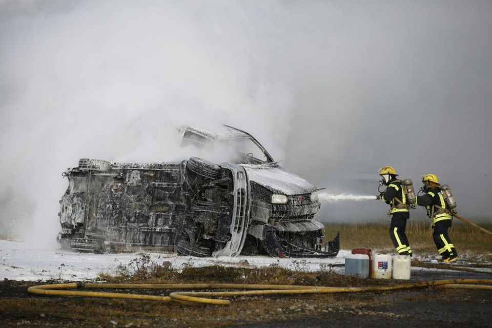 Flugslysaæfing á Reykjavíkurflugvelli