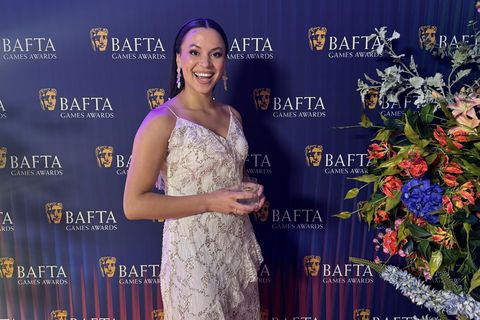 Aldís á BAFTA-verðlaunahátíðinni.