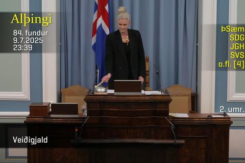 Hildur Sverrisdóttir slítur þingfundi.