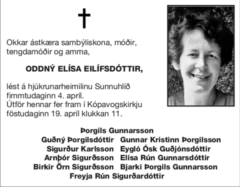Oddný Elísa Eilífsdóttir,