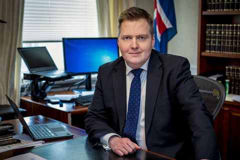 Icelandic PM, Sigmundur Davíð Gunnlaugsson.