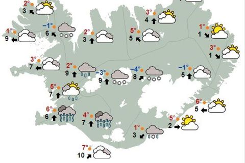 Weather at noon today.