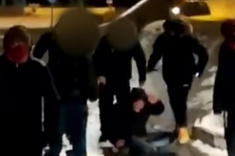 A group of teenagers attack the 14-year-old.