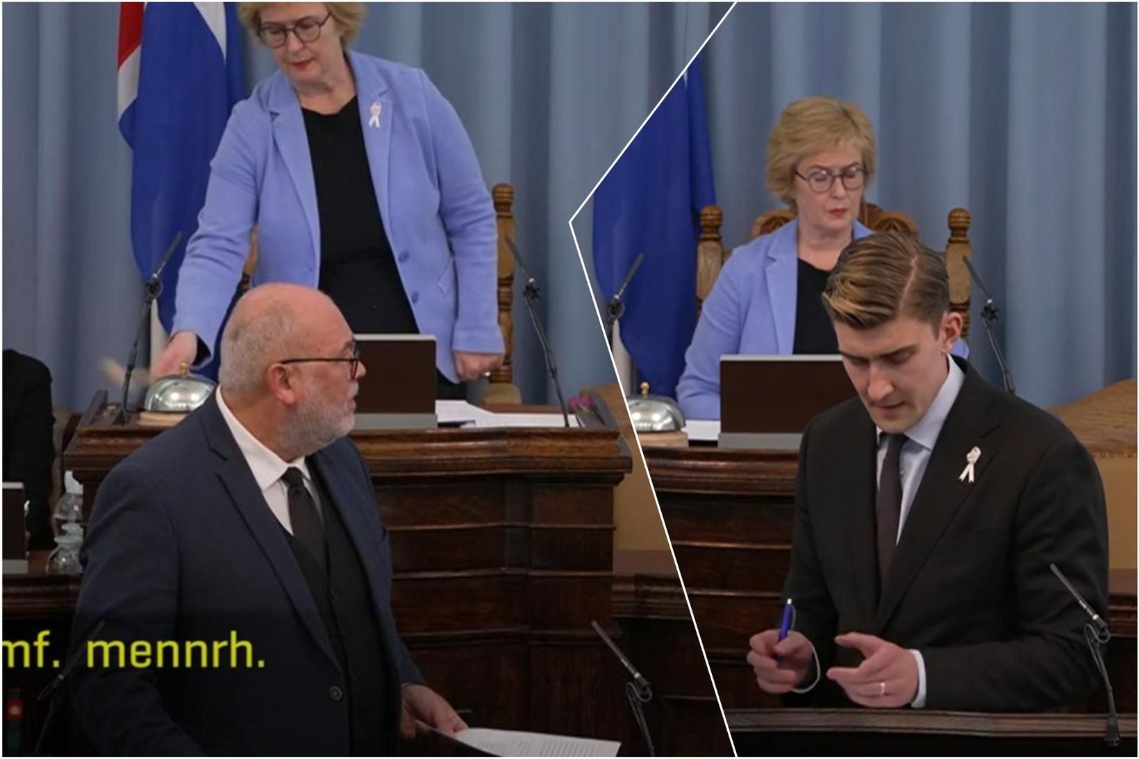 Skammir á Alþingi: Vill RÚV einungis á íslensku