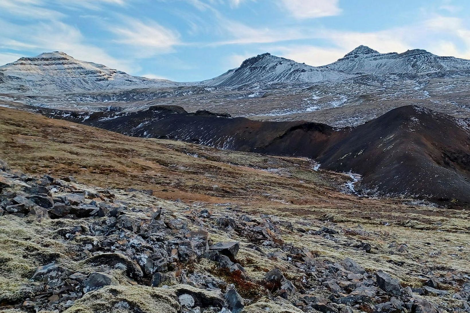 Ljósufjallakerfið fer um Hítardal.