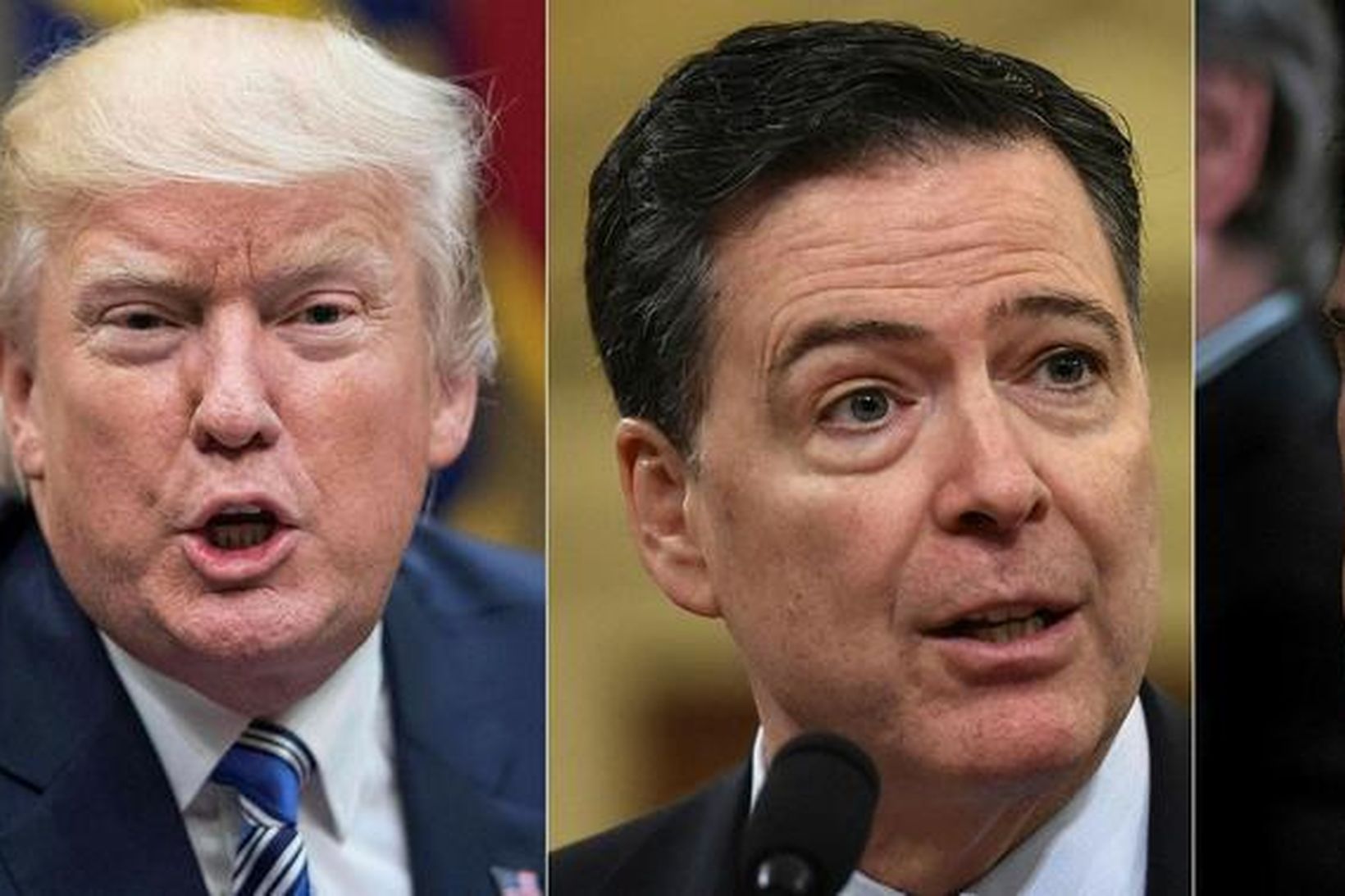 Þeir þrír einstaklingar sem málið snýst um. Trump, Comey og …