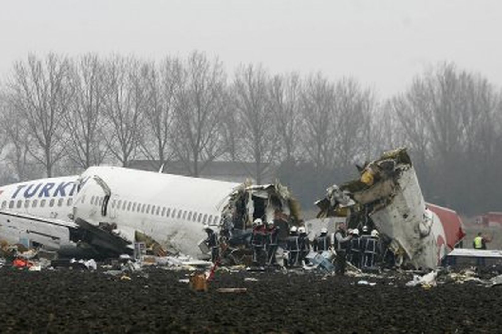 Vélin sem brotlenti við Schiphol-flugvöll í Amsterdam.