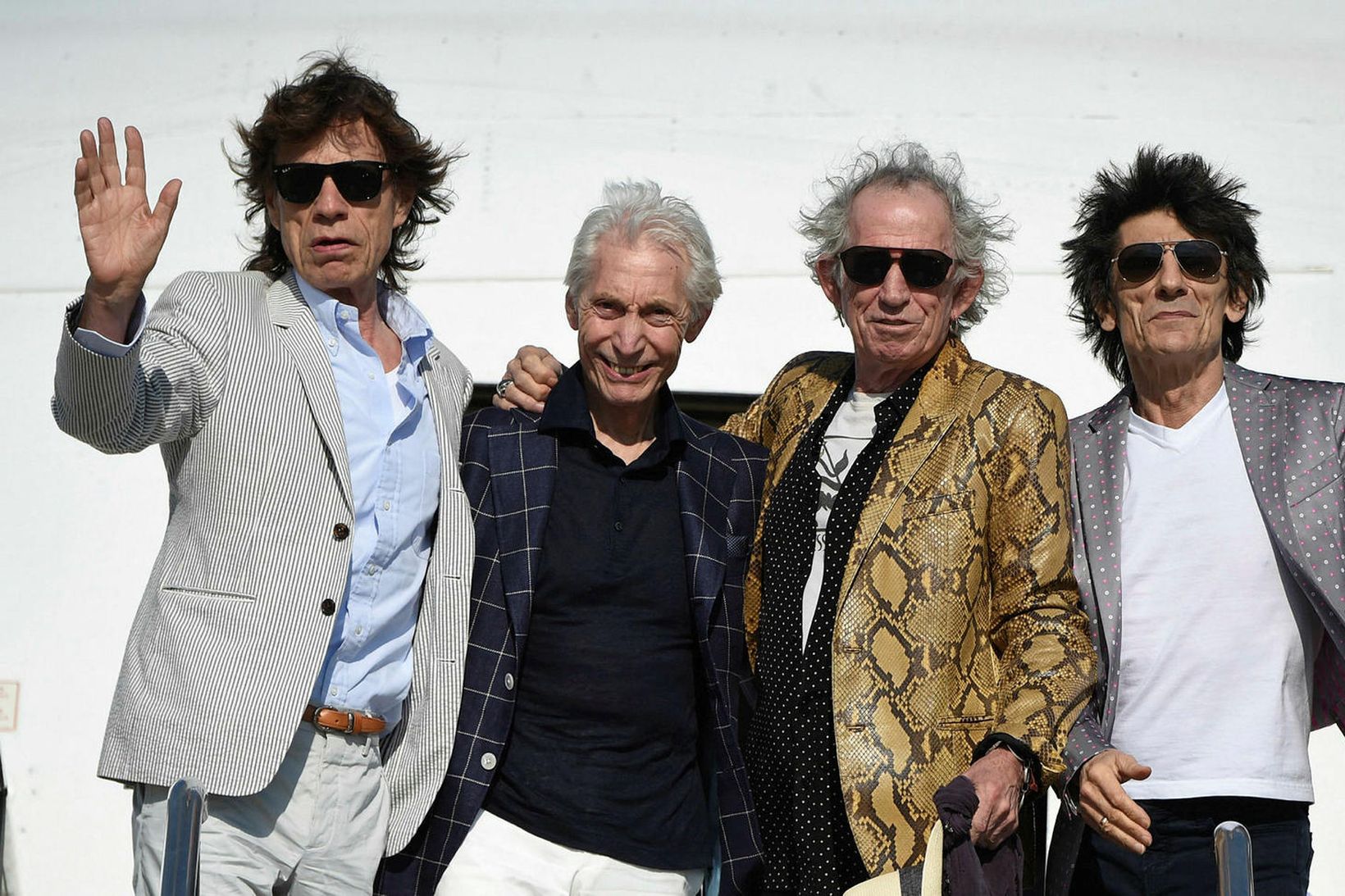 Mick Jagger, Charlie Watts, Keith Richards og Ron Wood.