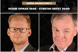 Hjörvar Steinn og Helgi mætast í úrslitum Íslandsmótsins í netskák í Arena á sunnudagskvöld. Húsið …