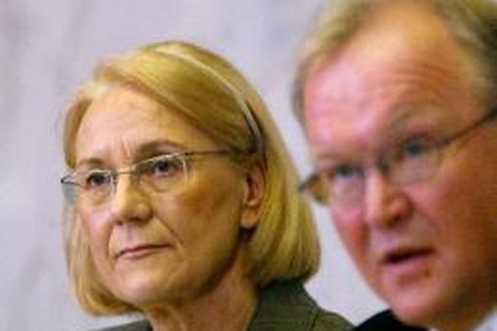 Leila Freivalds og Göran Persson.