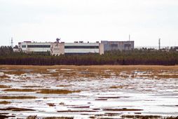 Byggingar í herstöð Rússa í Arkangelsk-fylki.