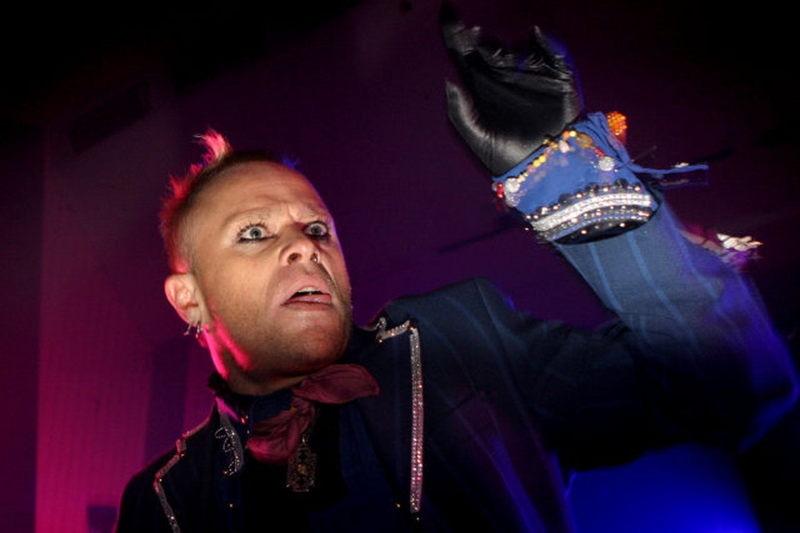 Keith Flint á sviðinu á tónleikum sem The Prodigy hélt …