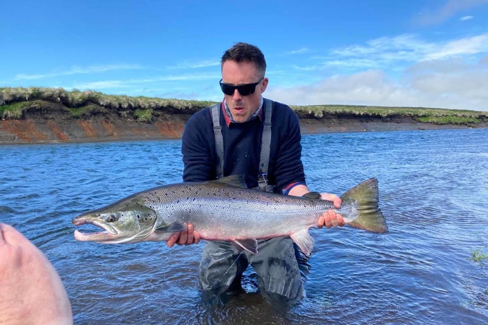 James Murray með fyrsta fiskinn yfir hundrað sentímetra sumarið 2020 …
