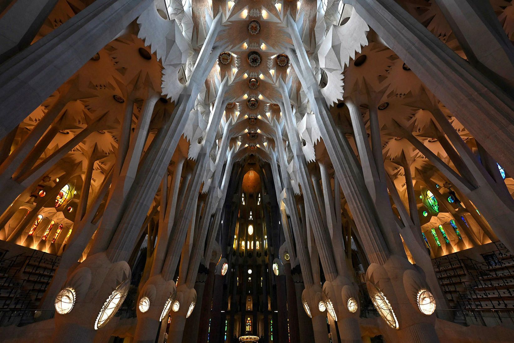 Frá Sagrada Familia kirkjunni í Barcelona.