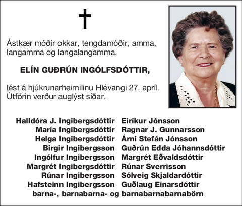 Elín Guðrún Ingólfsdóttir,