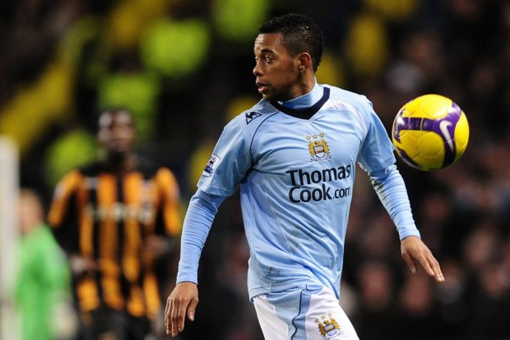 Robinho í leik með Manchester City.