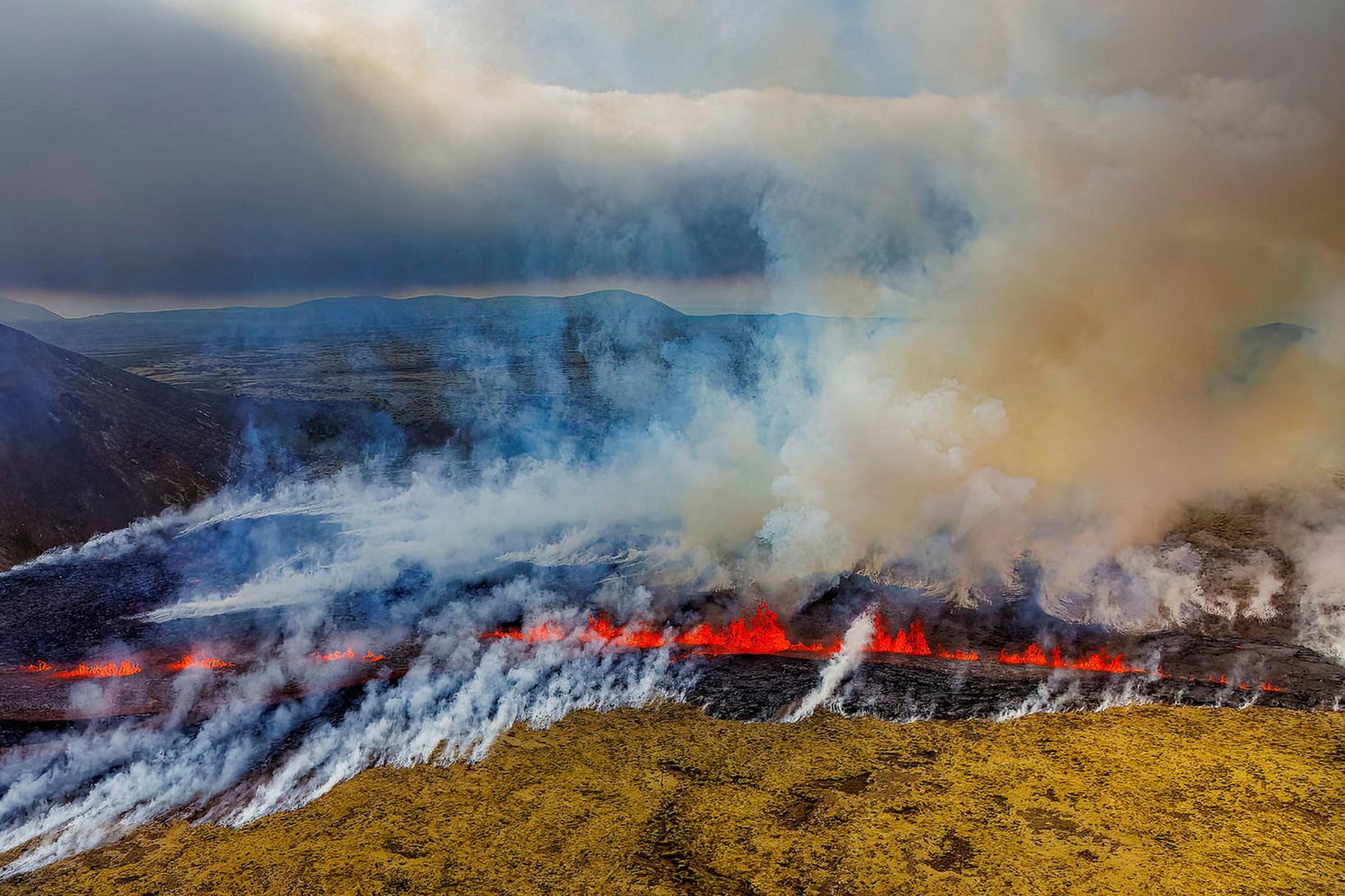 Eldgosið braust út þann 10. júlí í ár.