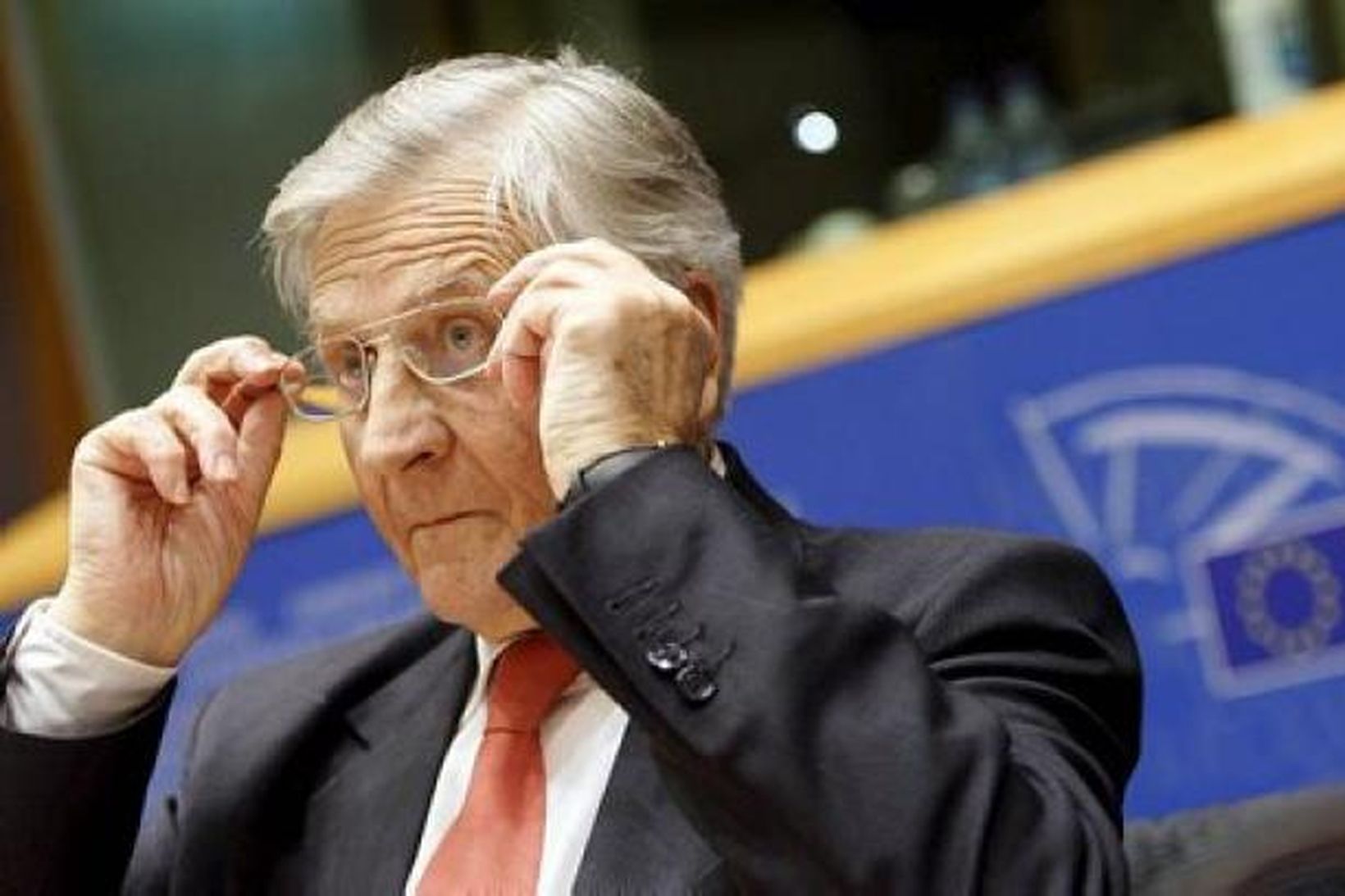 Jean-Claude Trichet, seðlabankastjóri Evrópu, í Sviss í dag.