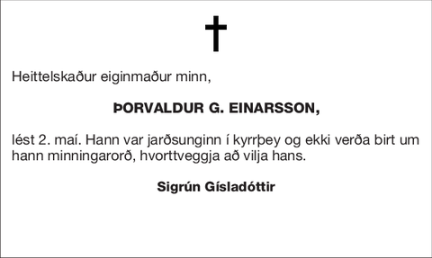 Þorvaldur G. Einarsson,