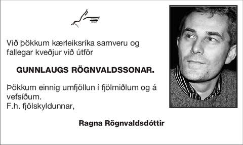 Gunnlaugs Rögnvaldssonar.