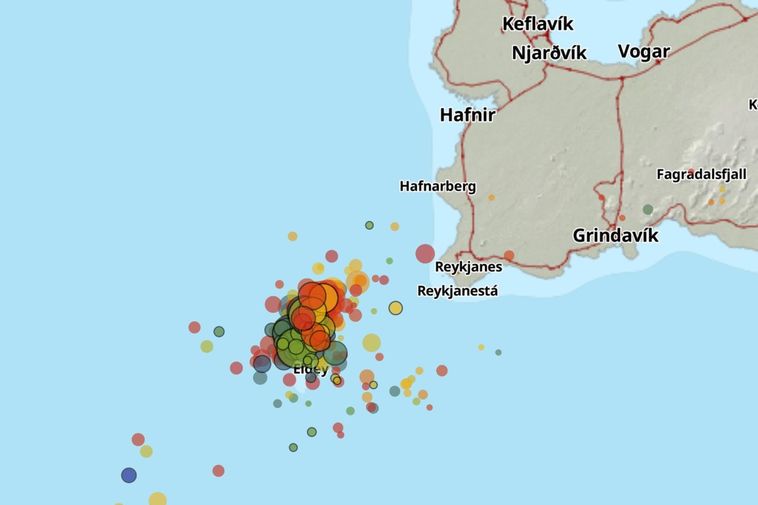 Over 300 earthquakes since the swarm began