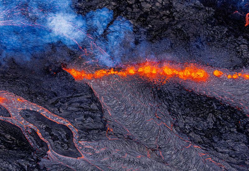 Picture of the last eruption that started on April 1, 2025 and only lasted a few hours.